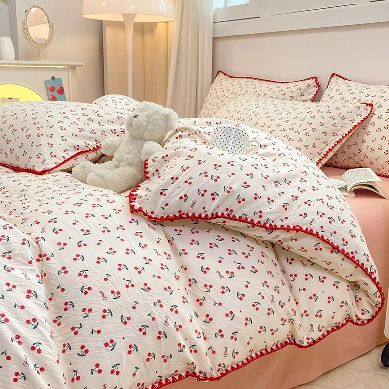 Set di Biancheria da Letto Blossom & Berry Dream 4pz Copripiumino Floreale