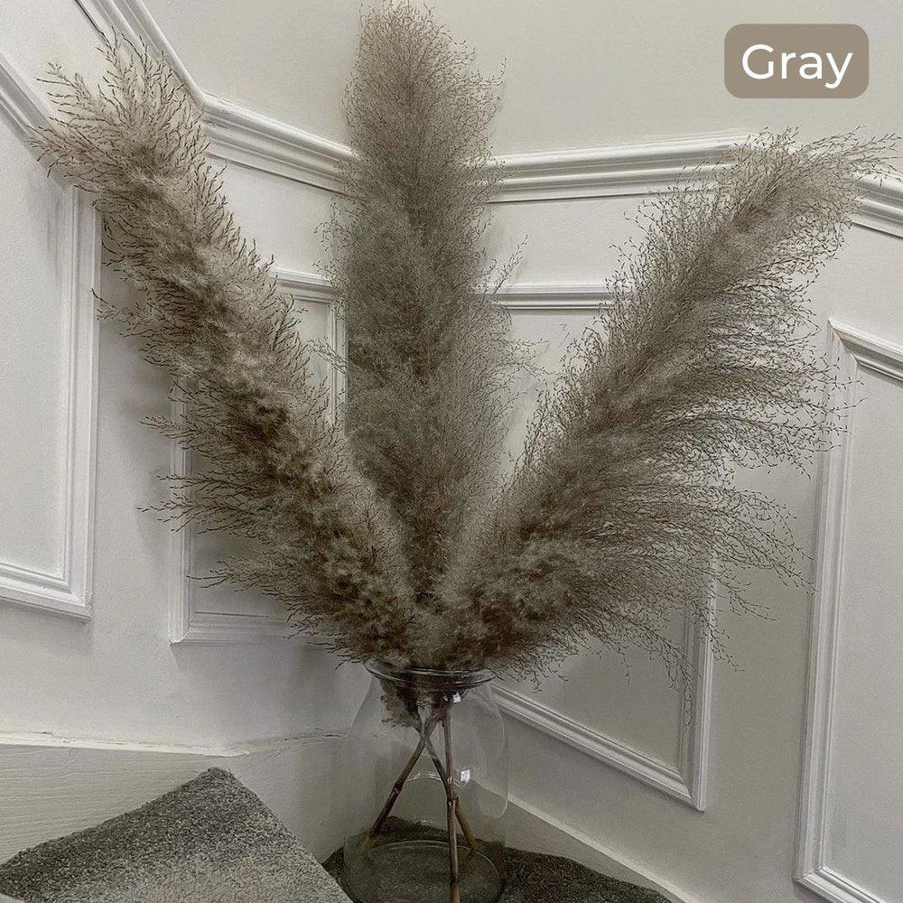 Bouquet di erba di pampas essiccata naturale, reale di 80 cm (bianco / beige / grigio) │ piuma soffice per decorazioni moderne in stile boho