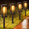 Solhage Veibelys | Sensore Crepuscolare Automatico | IP65 Impermeabile | Luce LED Calda | 12h Tempo di Funzionamento | Set da 2