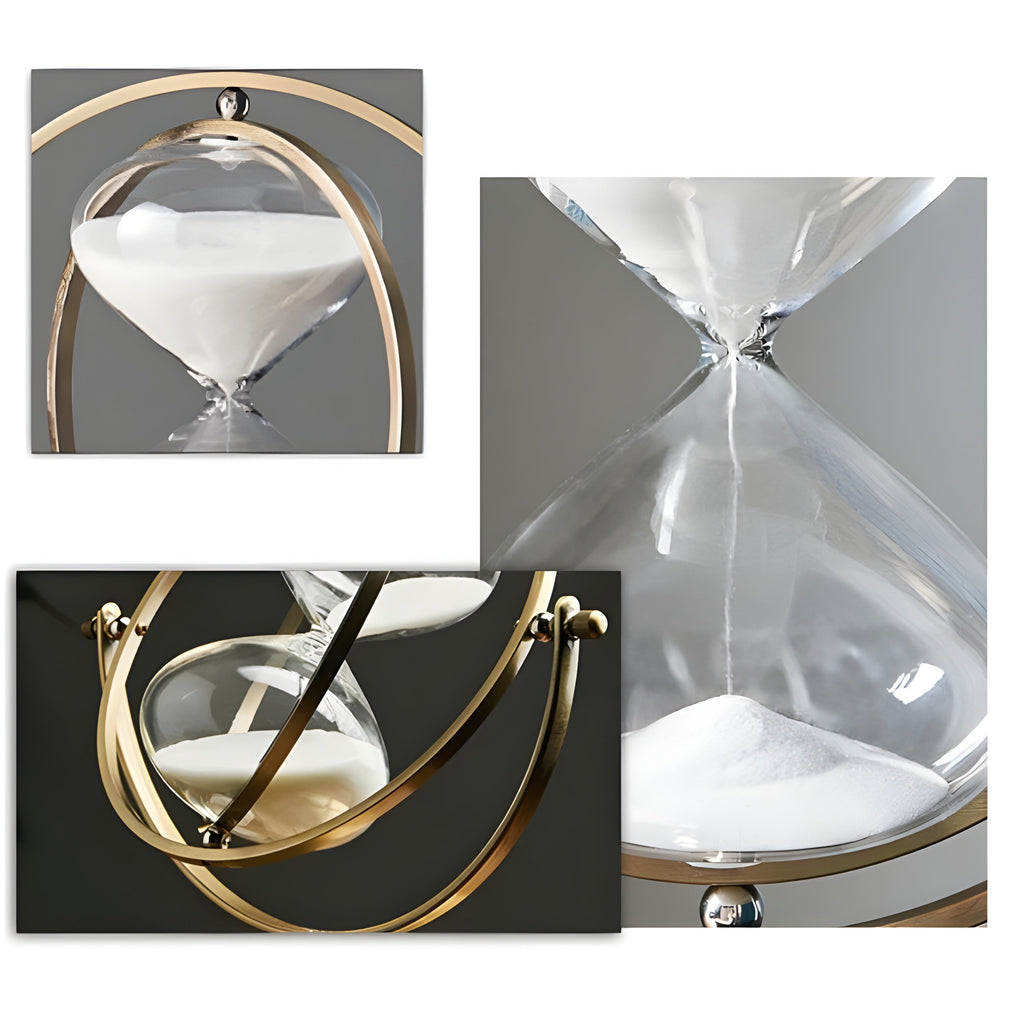 Orologio GracefulTime – Clessidra di Lusso con Elegante Cornice Dorata e Design Senza Tempo