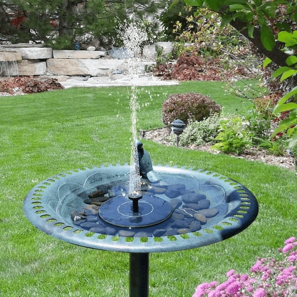 Fontana Solare per Bagno di Uccelli Ecologico per Relax e Armonia nel Giardino