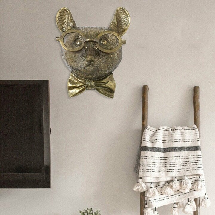 Decorazione murale unica a forma di testa di animale per la casa