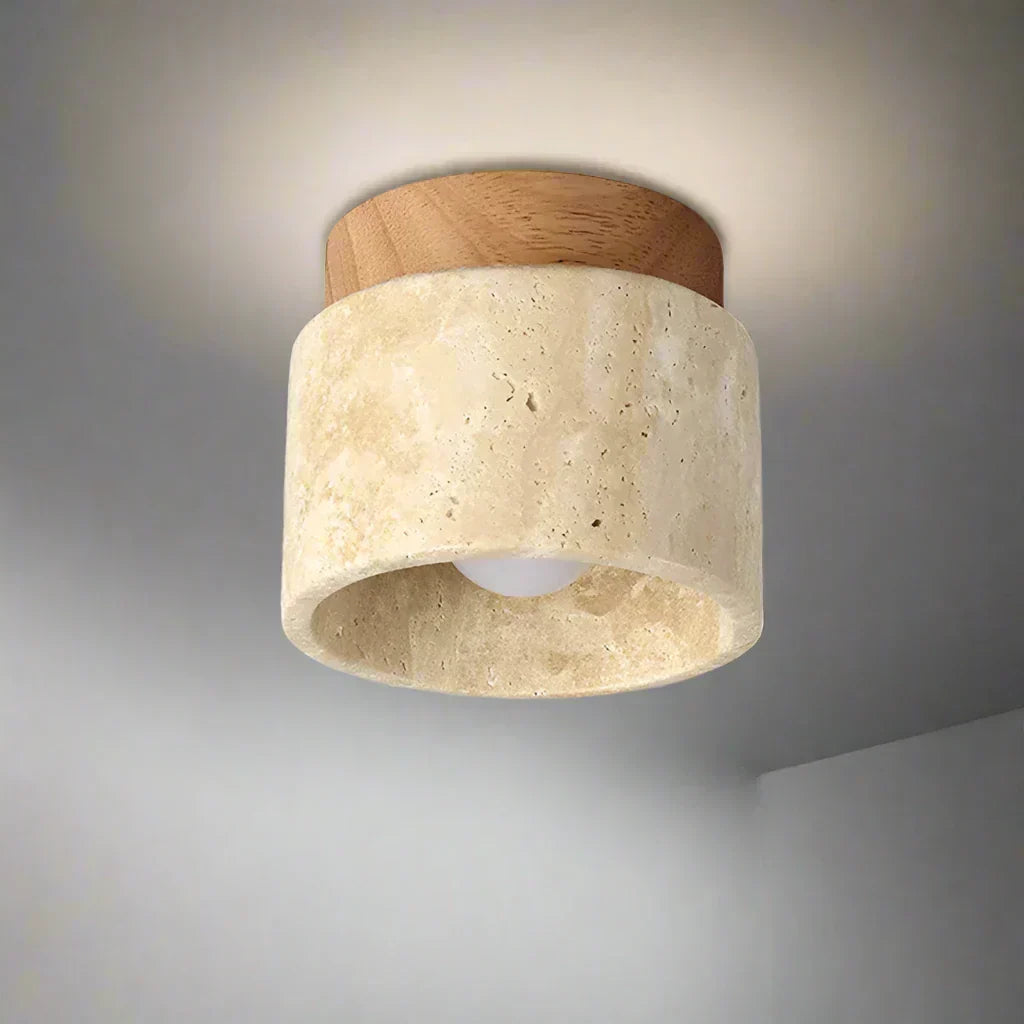 ZenAura – Lampada da soffitto giapponese in design color crema