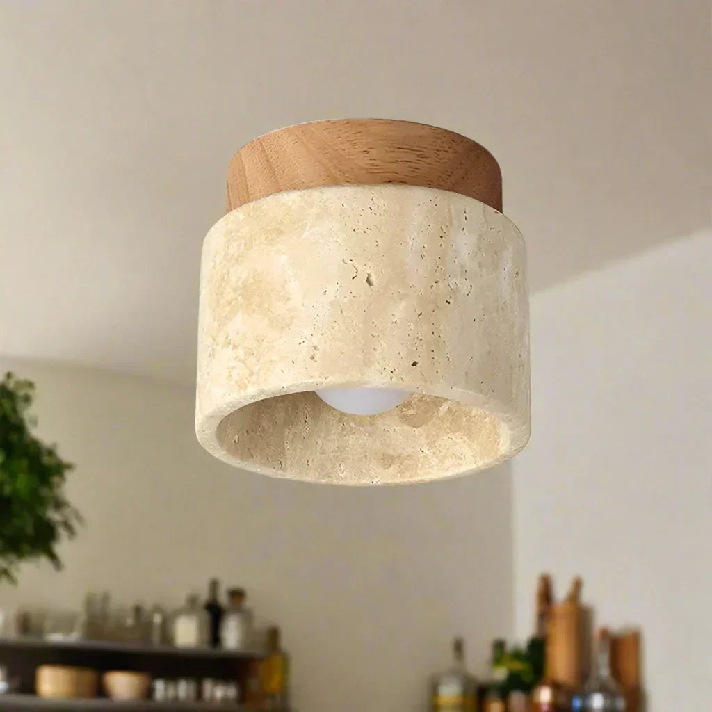 ZenAura – Lampada da soffitto giapponese in design color crema