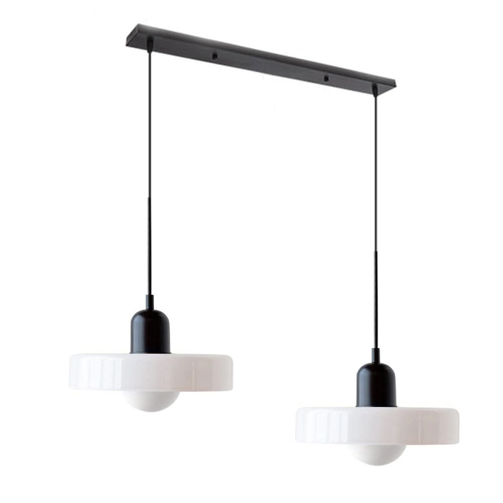 Lampada a Sospensione in Vetro Bauhaus a 2 Teste Regolabile