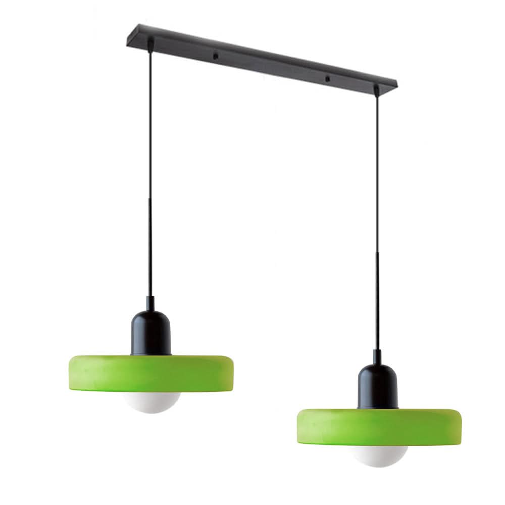 Lampada a Sospensione in Vetro Bauhaus a 2 Teste Regolabile