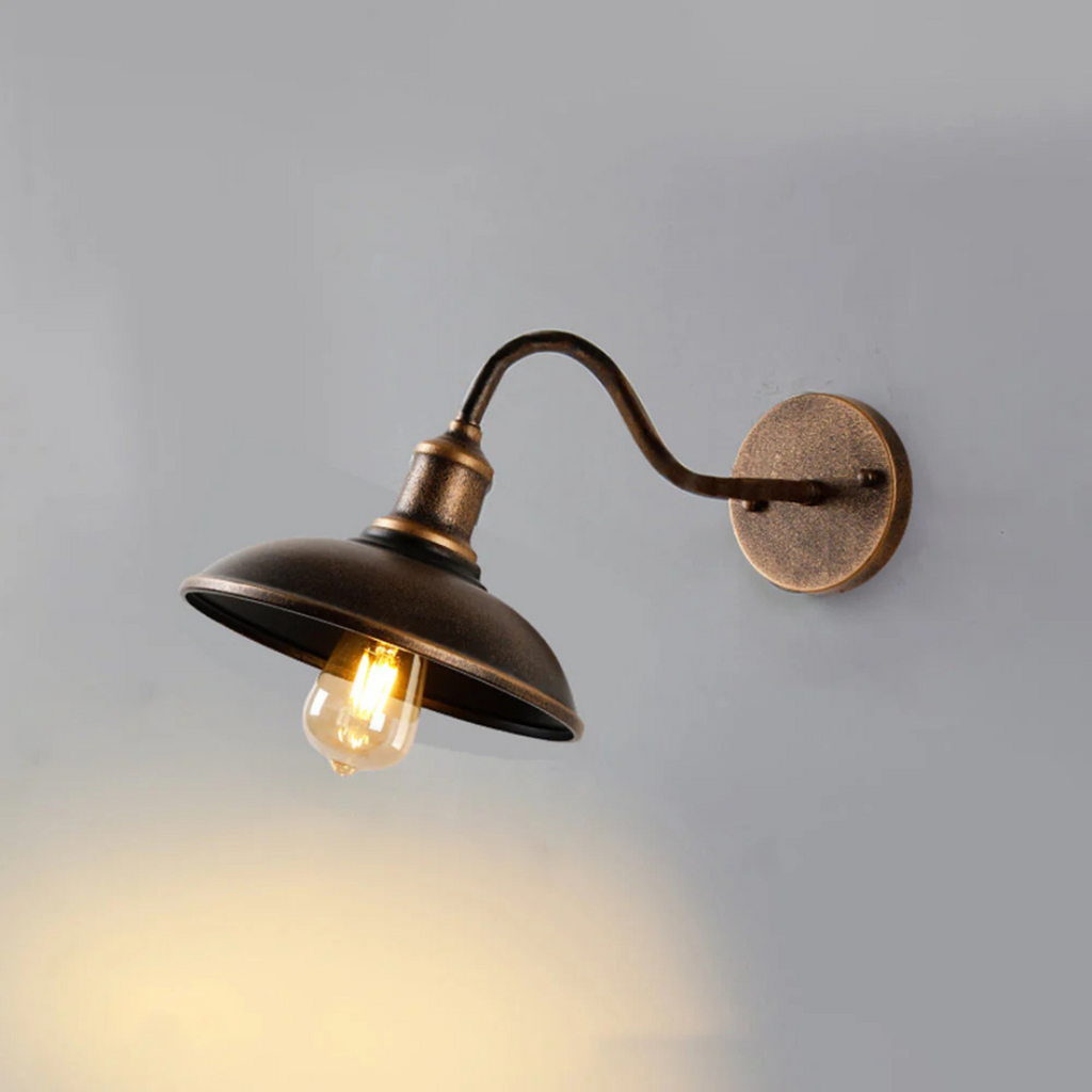 Lampada da Parete Esterna Impermeabile IP65 in Ottone Antico