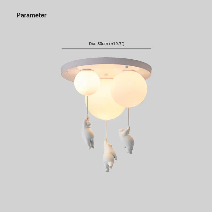Lampada da soffitto per bambini con orso e pallone - CloudBear