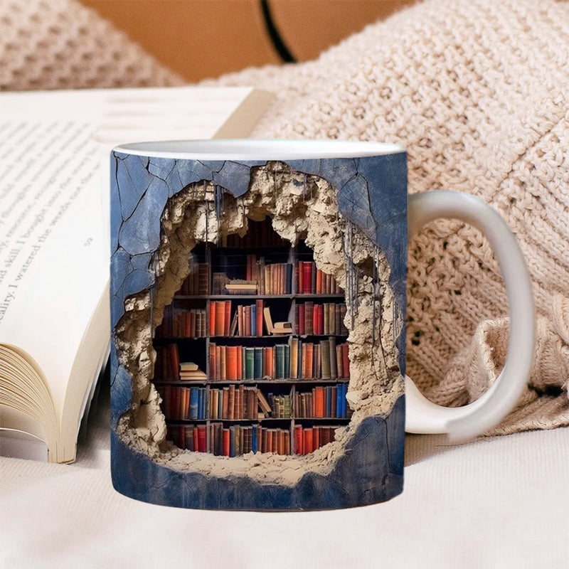 Mocky™ Tazza 3D a Forma di Libreria | 50% SCONTO
