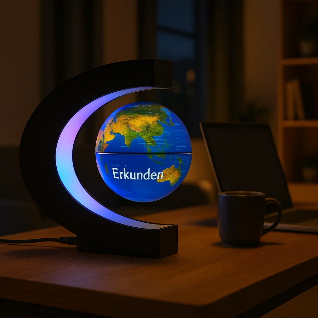 AstroGlobe LED Mappamondo – Lampada Mappamondo Fluttuante con Sospensione Magnetica