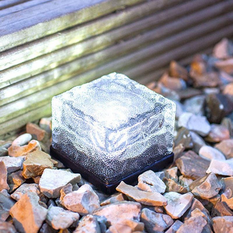 Luce Cubica da Giardino Solare con Effetto Onde d'Acqua a Cambio Colore