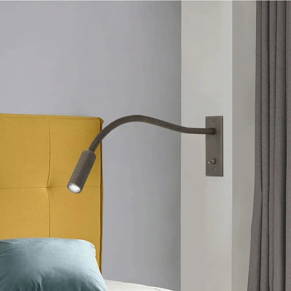 Lampada da Lettura a LED da Parete Regolabile Flessibile per Comodino
