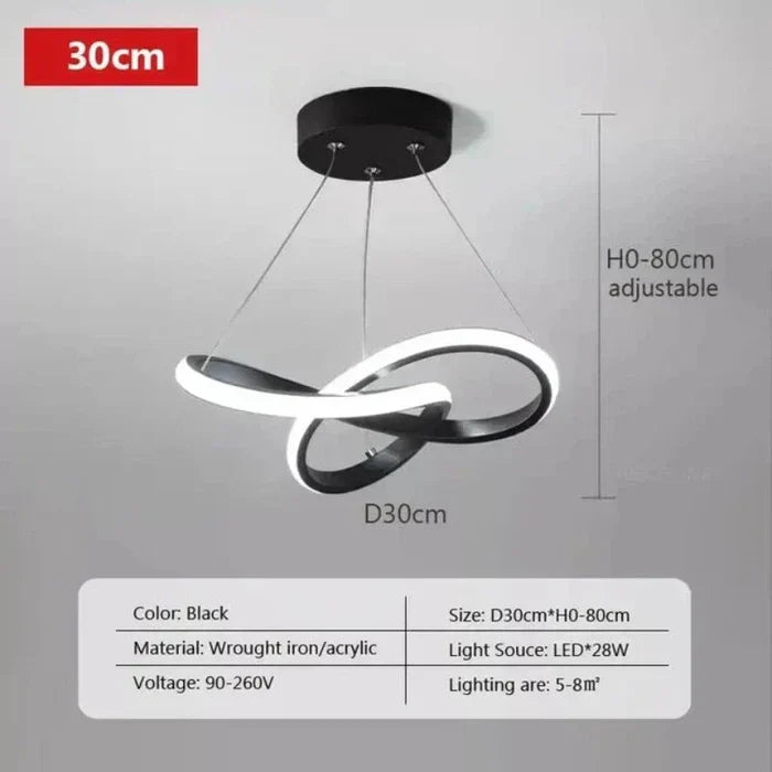 Lampada da soffitto LED moderna - WaveGlow