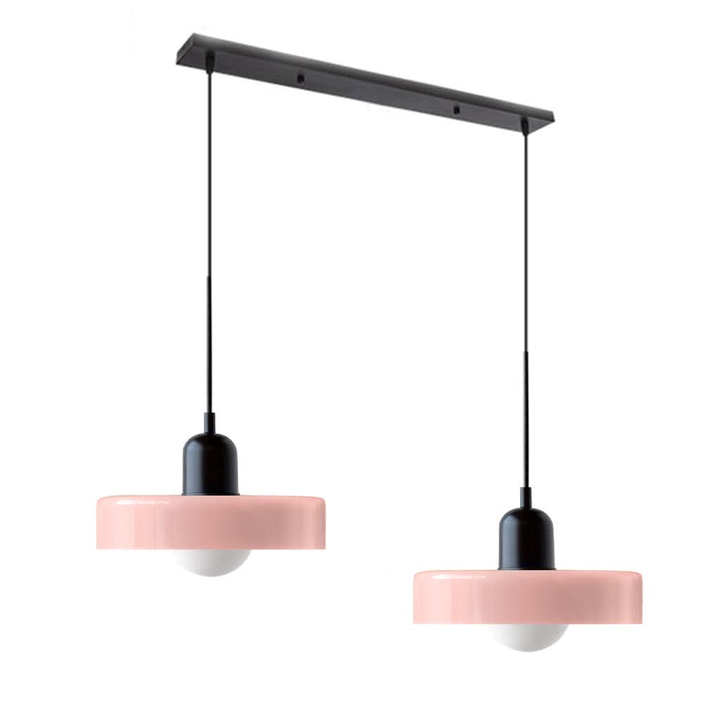 Lampada a Sospensione in Vetro Bauhaus a 2 Teste Regolabile
