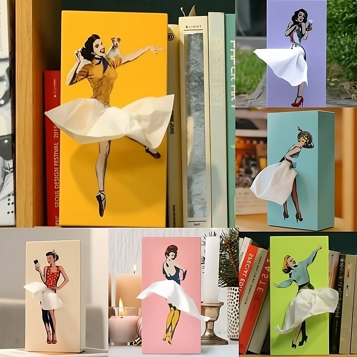 Scatola per fazzoletti Flying Skirt