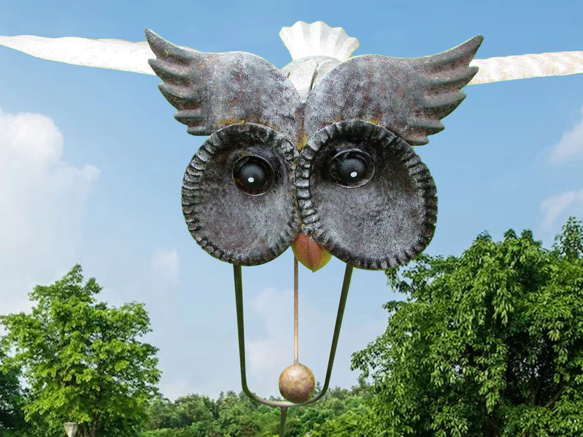 Generatore di Vento in Metallo a Forma di Uccello - Ornamenti Decorativi per Giardino