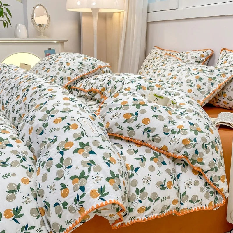 Set di Biancheria da Letto Blossom & Berry Dream 4pz Copripiumino Floreale
