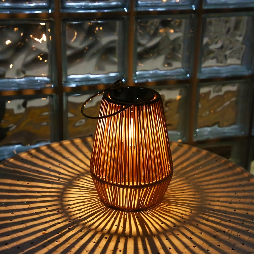 Lanterna Woven Solare – Elegante Illuminazione Pendiente per Giardino e Patio