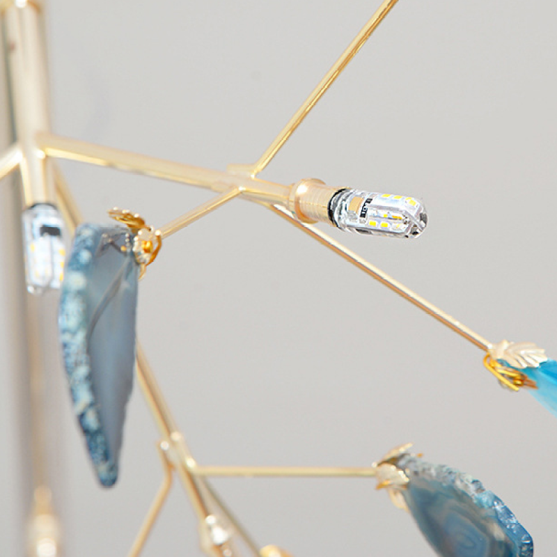 Lampadario in Vetro Multicolore con Design a Rami
