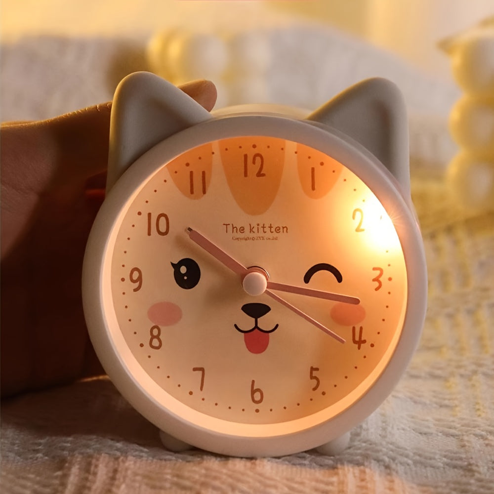 Sveglia per Bambini con Luce Notturna – Silenziosa, Motivo Coniglio e Design Compatto