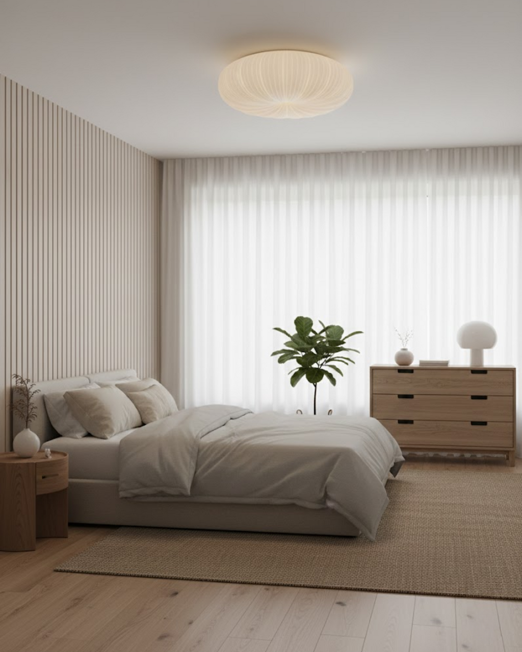 Lunavia | Lampada da soffitto LED scultorea con luce diffusa morbida per interni moderni