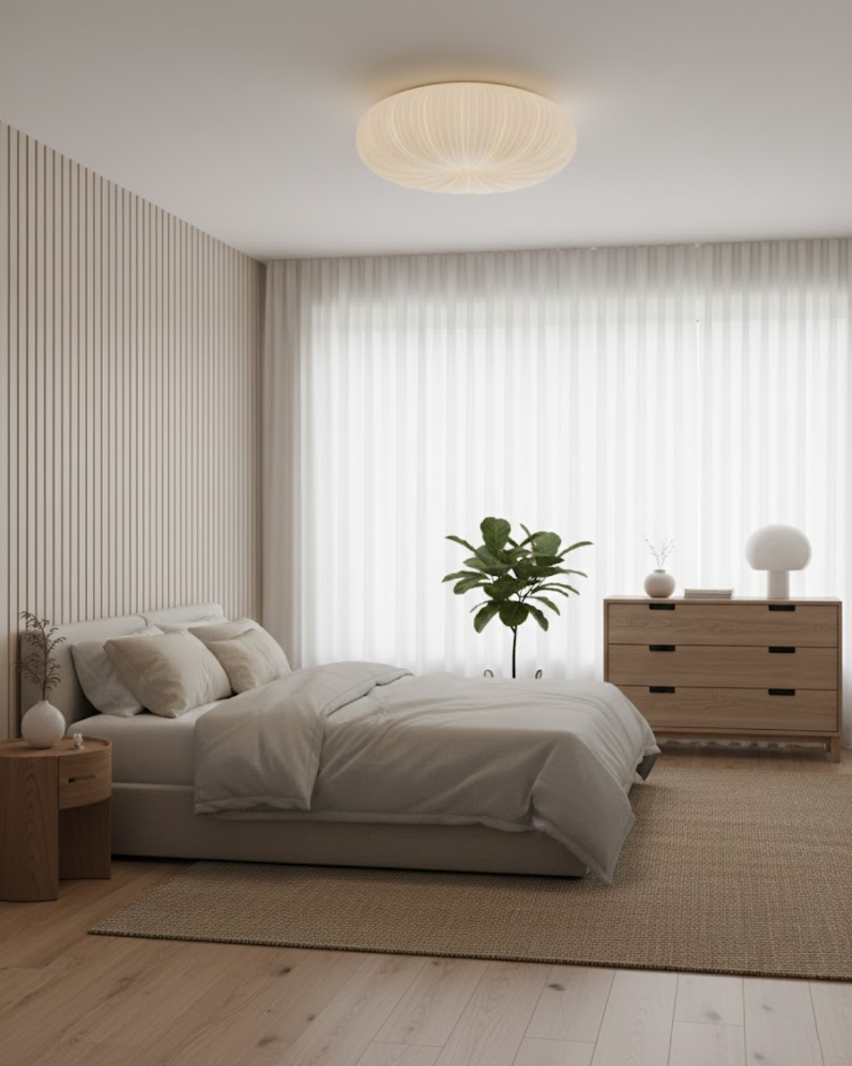 Lunavia | Lampada da soffitto LED scultorea con luce diffusa morbida per interni moderni
