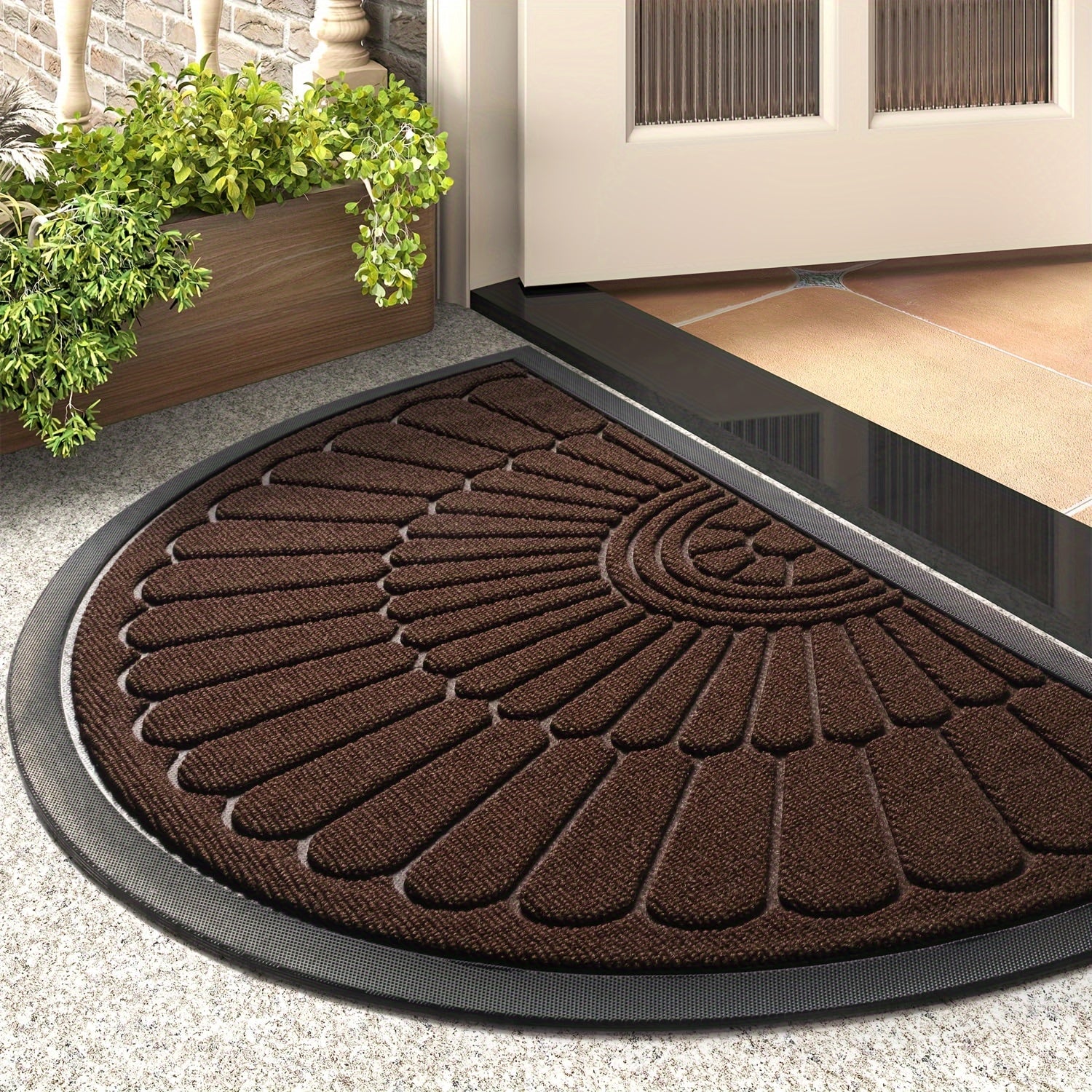 Tappeto in gomma sostenibile - Design semicircolare per esterni e interni