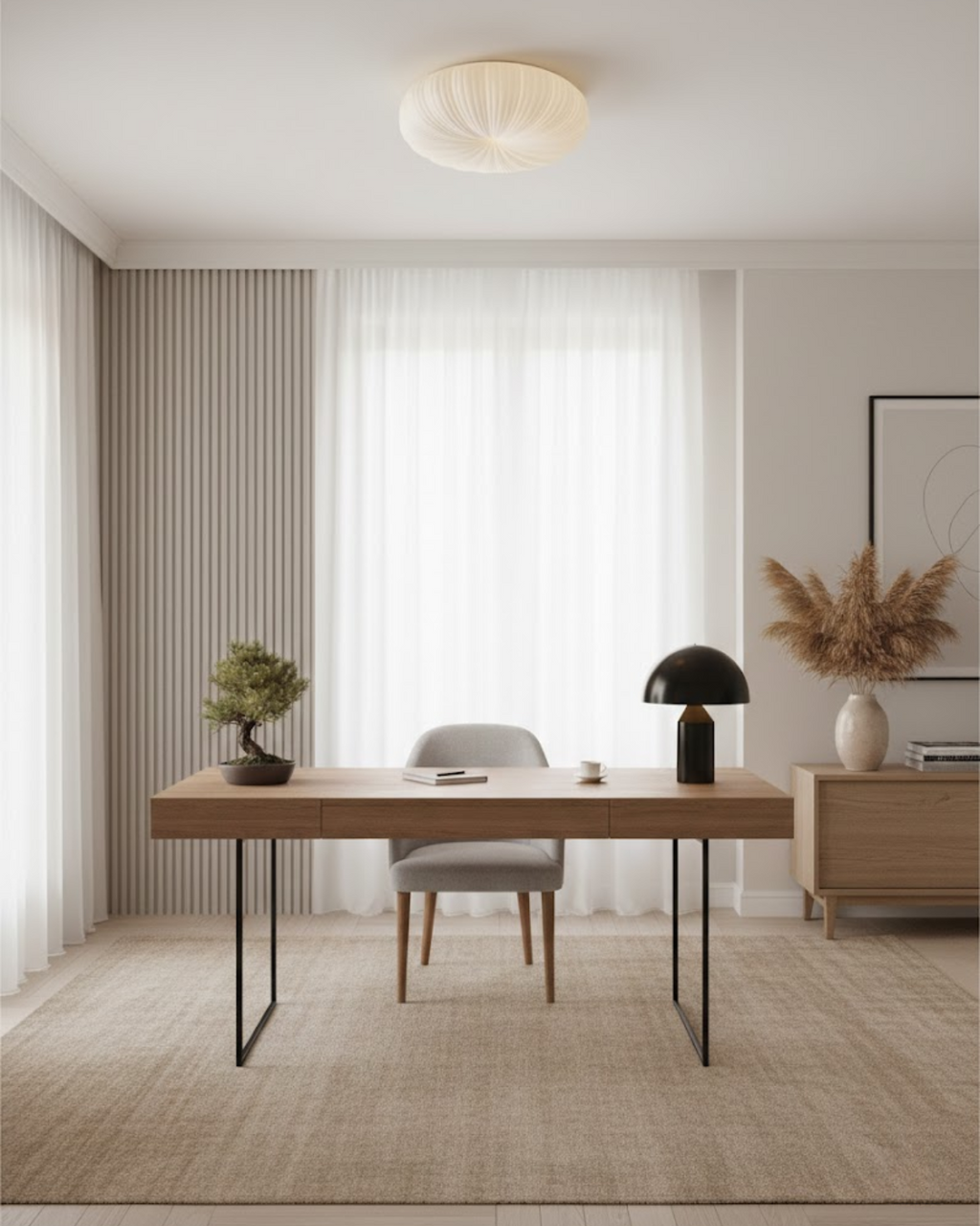 Lunavia | Lampada da soffitto LED scultorea con luce diffusa morbida per interni moderni