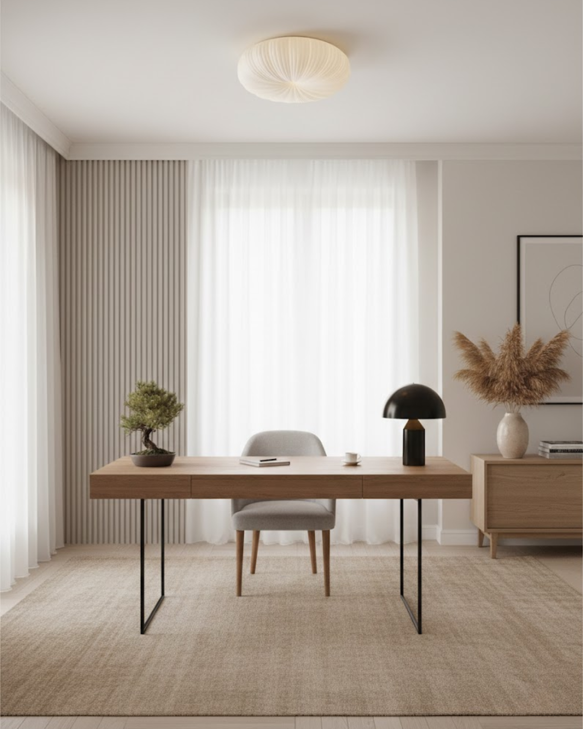 Lunavia | Lampada da soffitto LED scultorea con luce diffusa morbida per interni moderni