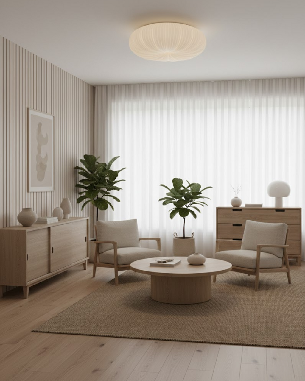 Lunavia | Lampada da soffitto LED scultorea con luce diffusa morbida per interni moderni