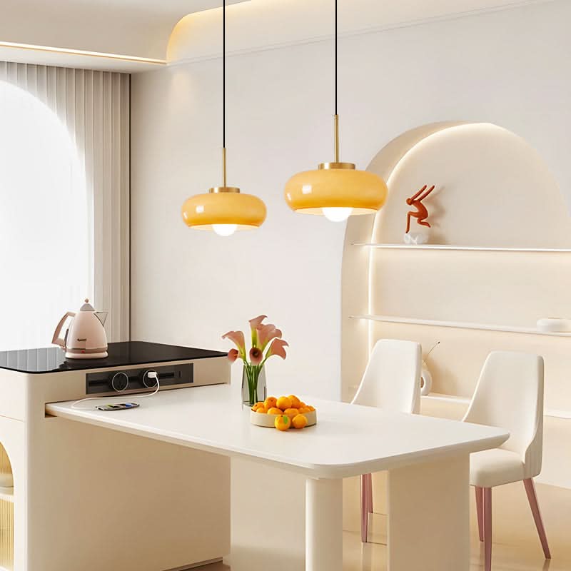 Lampada a Sospensione in Vetro – Lampada Moderna Dimmerabile a Forma di Pane