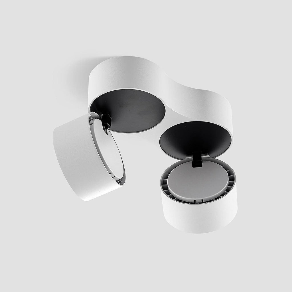 Faretto a soffitto LED doppio con teste regolabili