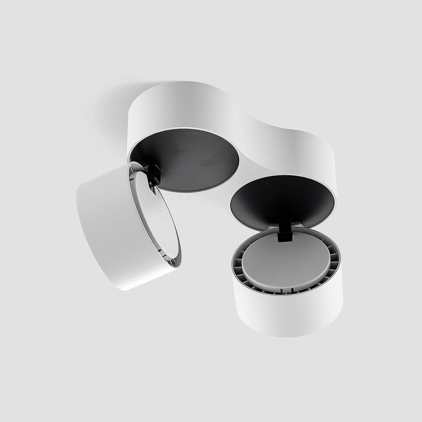 Faretto a soffitto LED doppio con teste regolabili