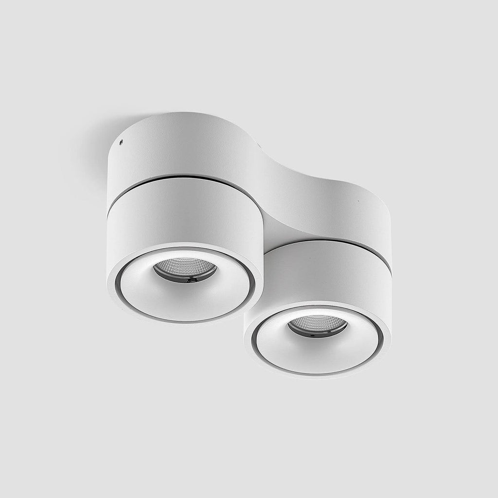 Faretto a soffitto LED doppio con teste regolabili