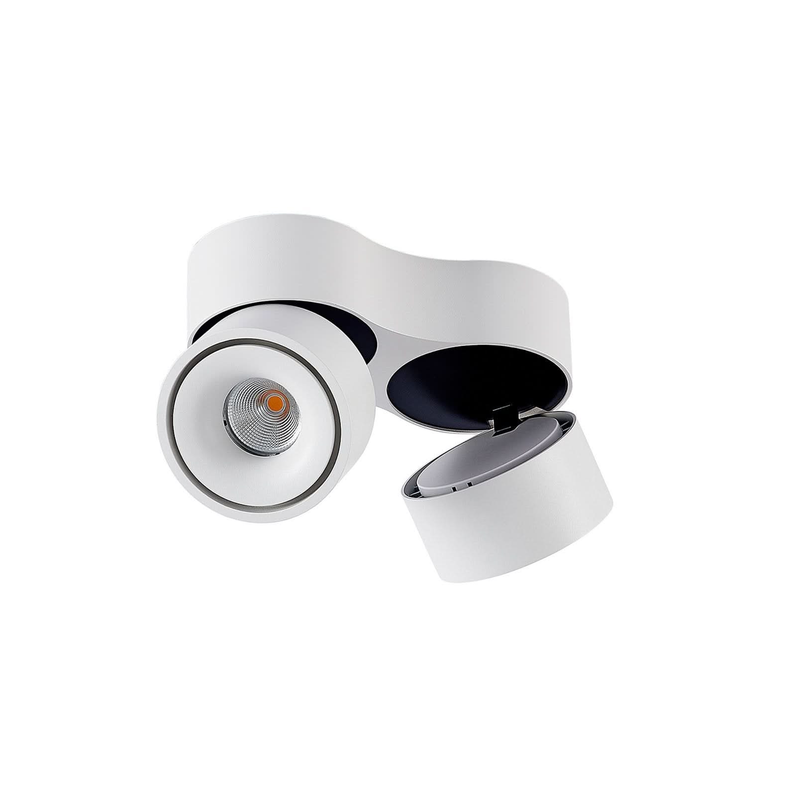 Faretto a soffitto LED doppio con teste regolabili