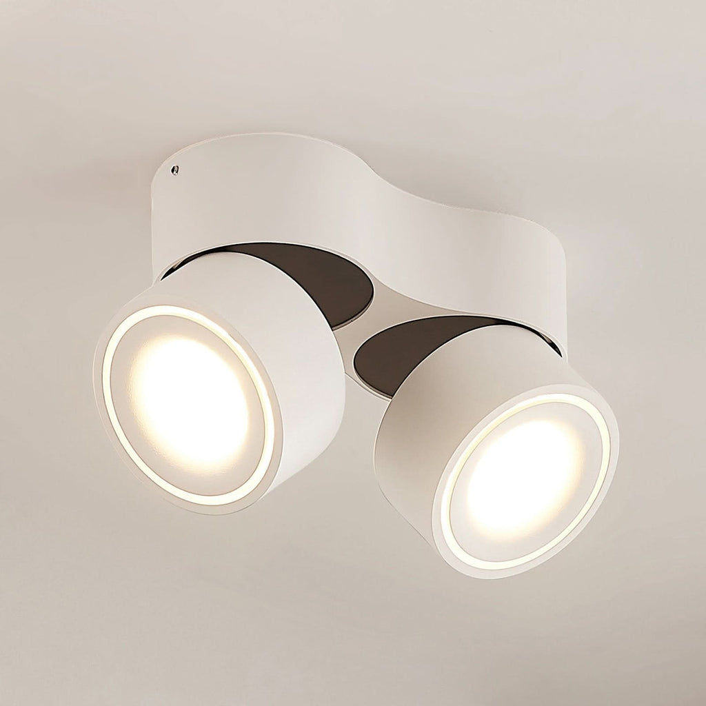 Faretto a soffitto LED doppio con teste regolabili