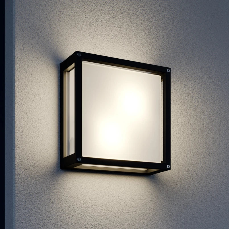Lampada da parete esterna cubica - Illuminazione esterna moderna