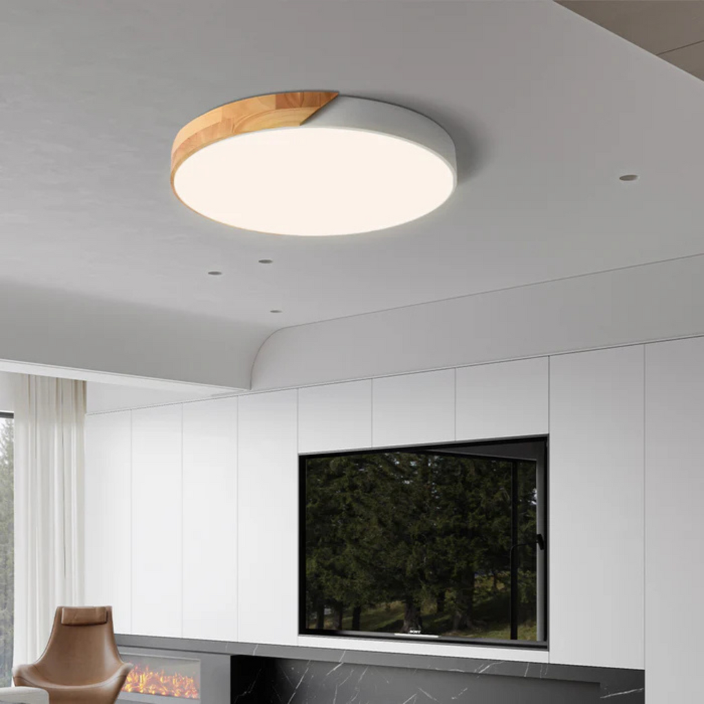 Elegante lampada a soffitto LED in stile scandinavo