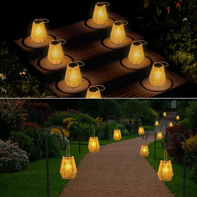 Lampade da Giardino Artigianali Solari da Esterno | Illuminazione Paesaggistica Impermeabile per Villa e Decorazione della Terrazza - Alpho