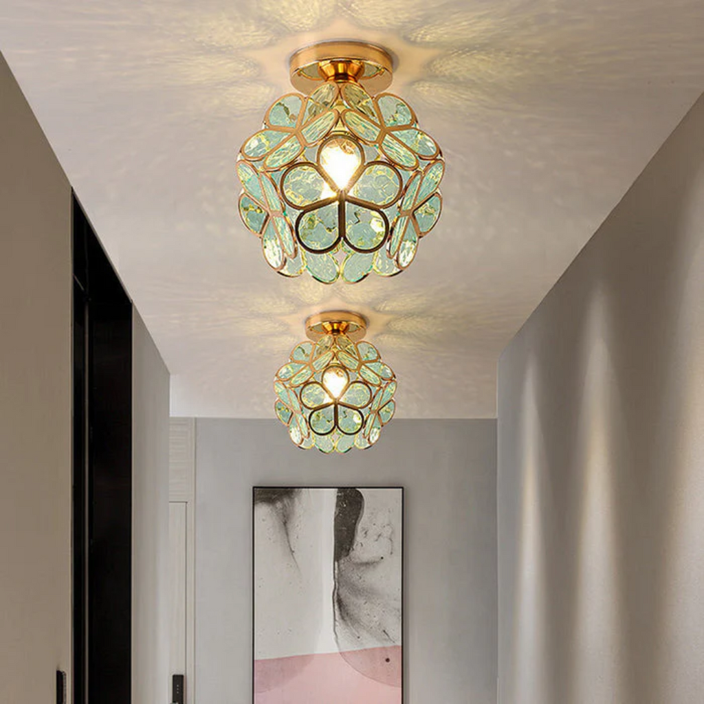 Zyvia - Lampada da soffitto in vetro di lusso