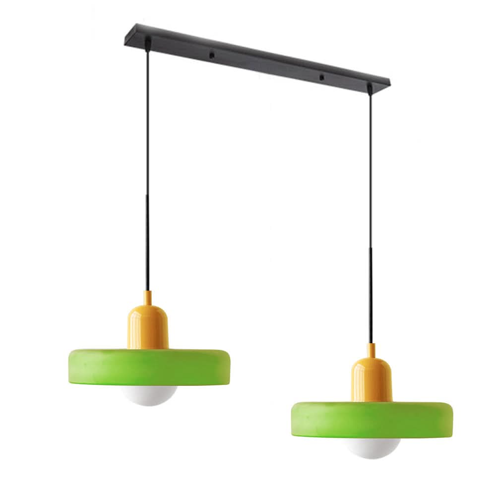 Lampada a Sospensione in Vetro Bauhaus a 2 Teste Regolabile