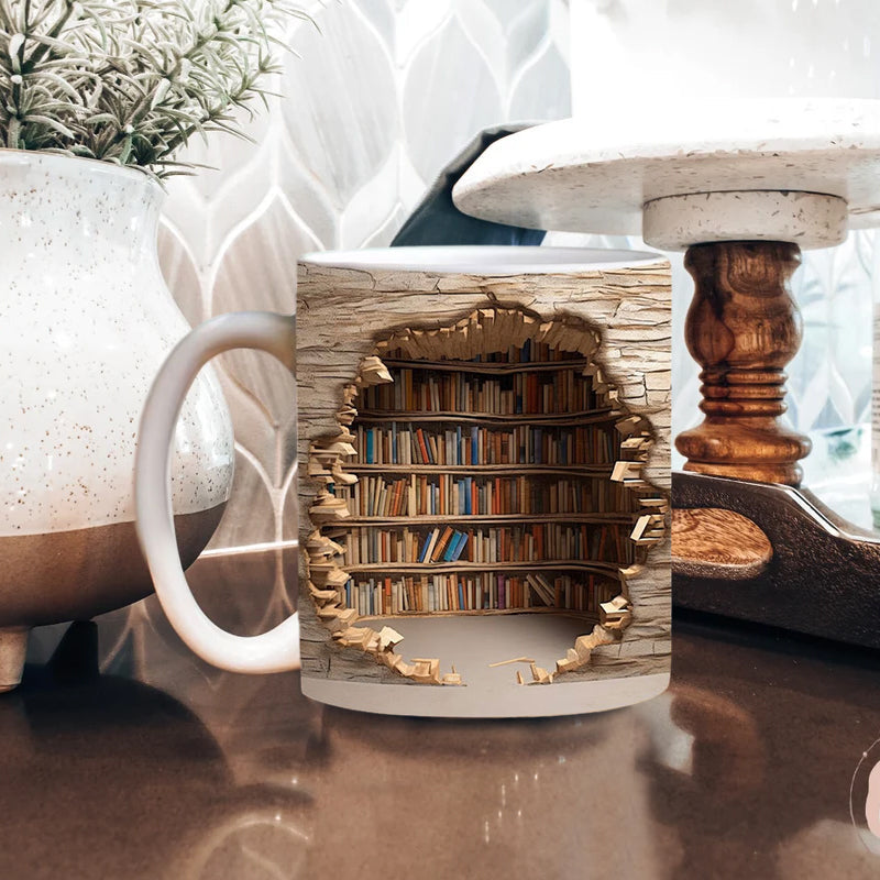 Mocky™ Tazza 3D a Forma di Libreria | 50% SCONTO