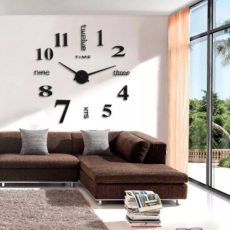 Orologio da parete DIY moderno senza fori