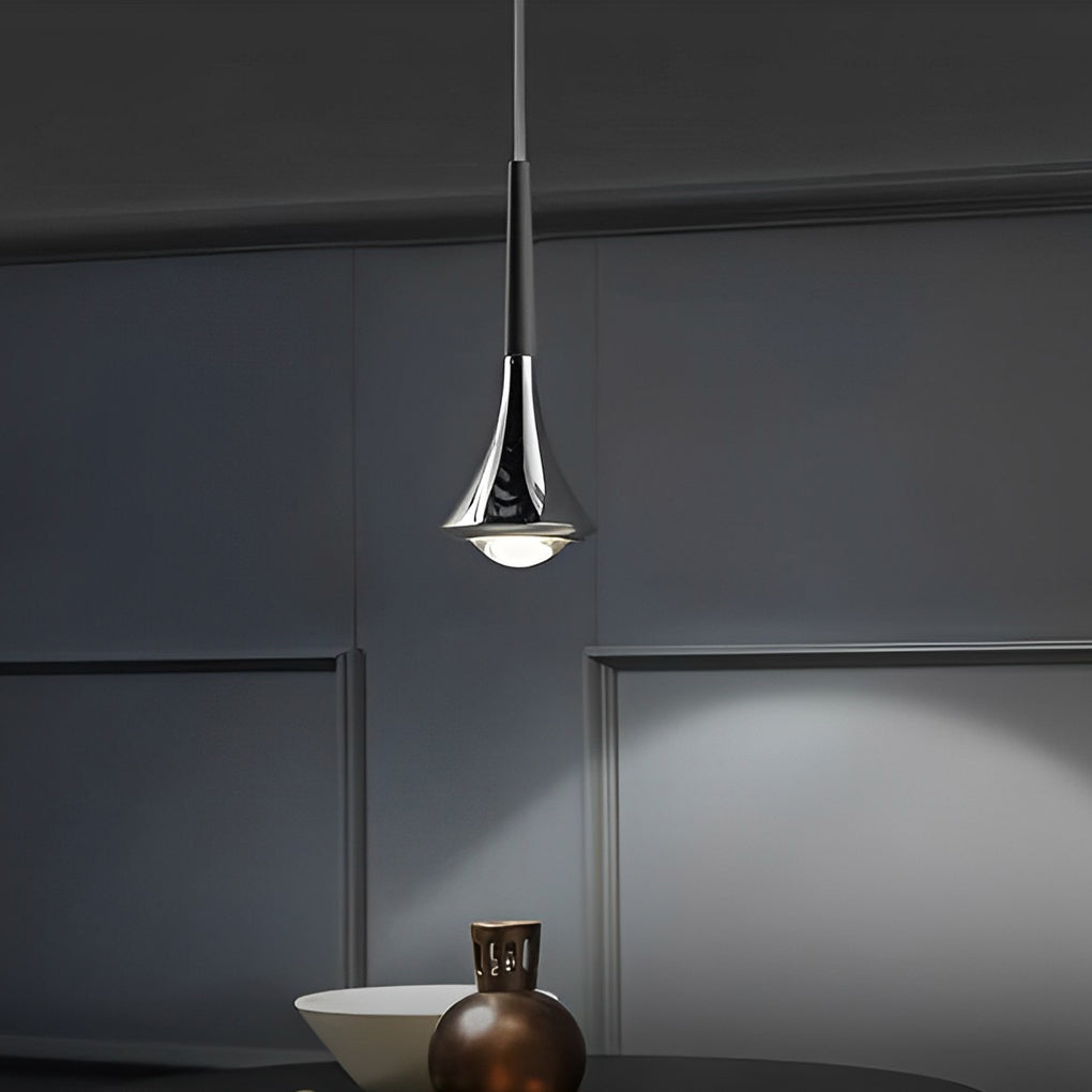 LumiDrop Nordic Design Pendelleuchte | Forma a Goccia | Elegante Luce LED per Sala da Pranzo e Soggiorno | In Nero, Oro e Cromo