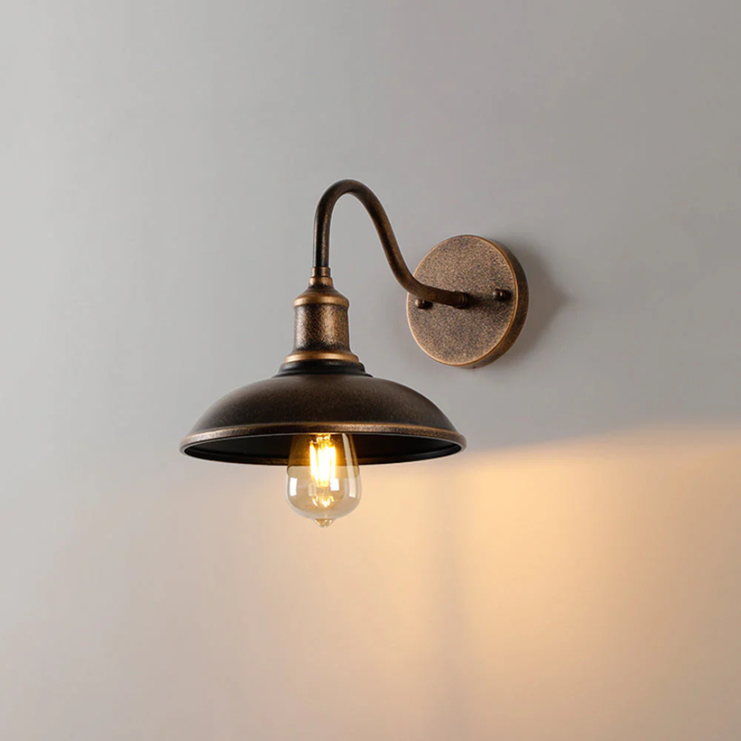 Lampada da Parete Esterna Impermeabile IP65 in Ottone Antico