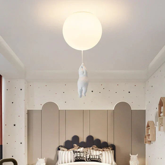 Lampada da soffitto per bambini con orso e pallone - CloudBear