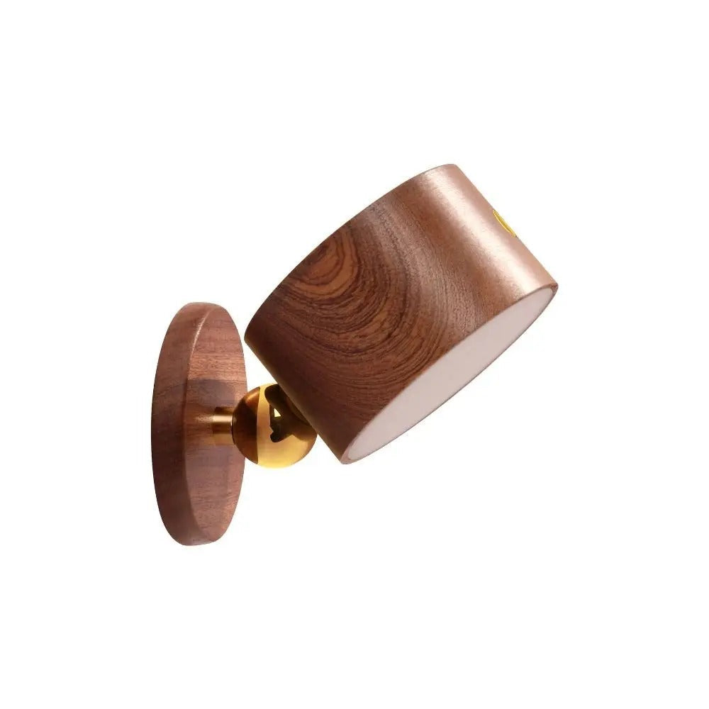Lampada da Parete LED in Legno Rotante per Decorazione Interna