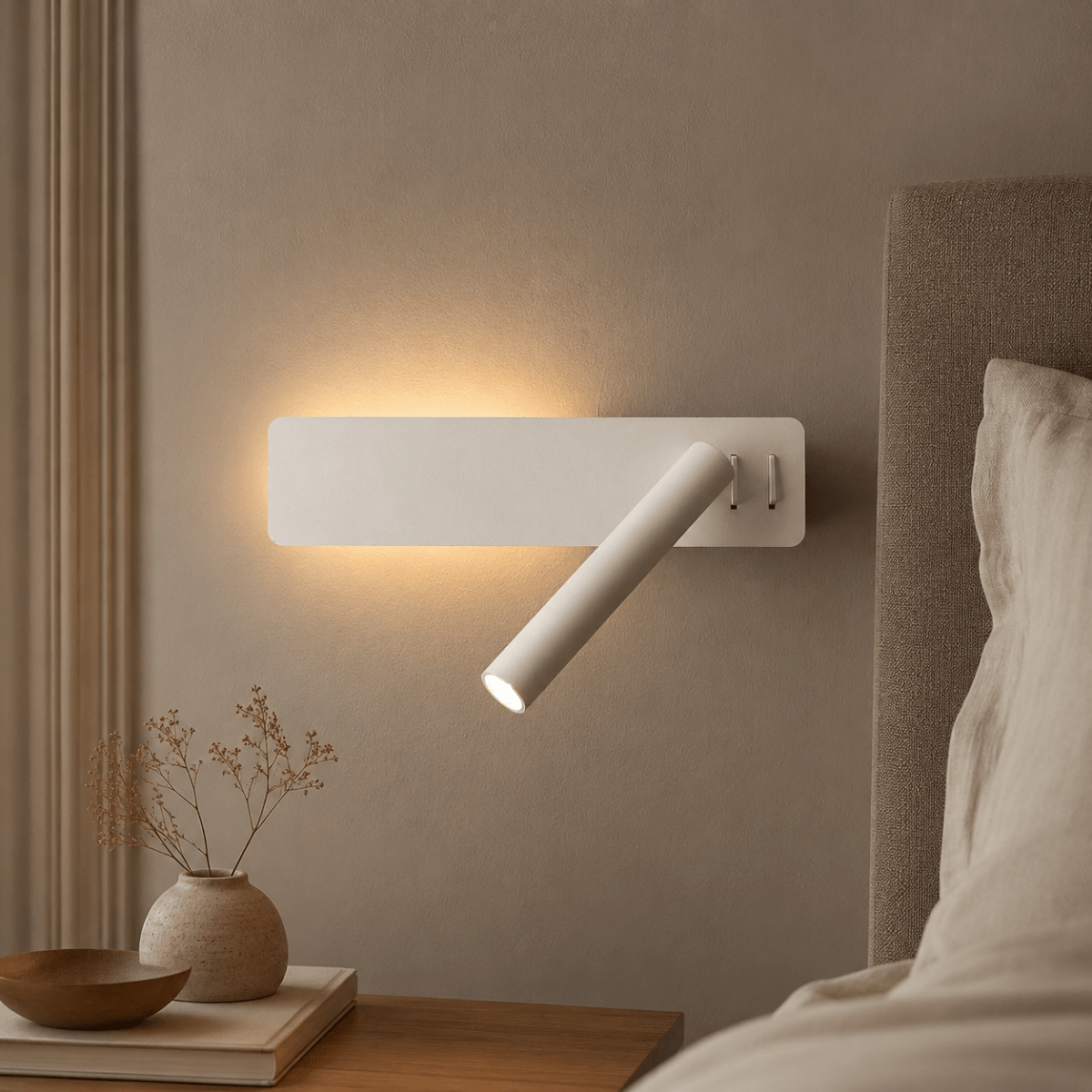 GLOWSPIN – Lampada LED girevole per illuminazione flessibile del letto e della lettura