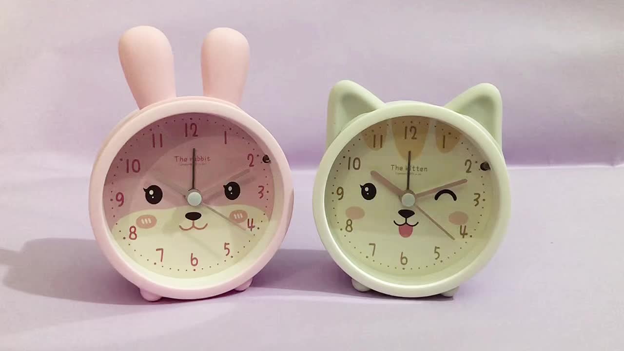 Sveglia per Bambini con Luce Notturna – Silenziosa, Motivo Coniglio e Design Compatto