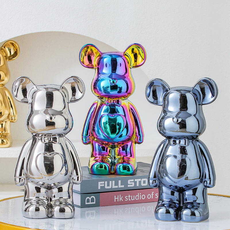 Figura Elegante di Orso per Decorazione Moderna